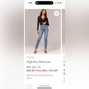 Abercrombie & Fitch High Rise Mom Jean